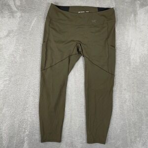 Arcteryx Oriel Leggings Womens XL Green High Rise Pocket Active